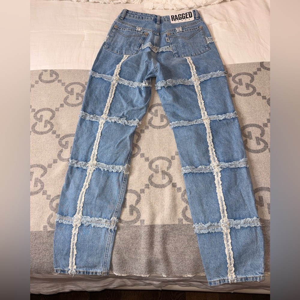 Ragged Denim Jeans with frayed detail , 26 - Picture 9 of 11